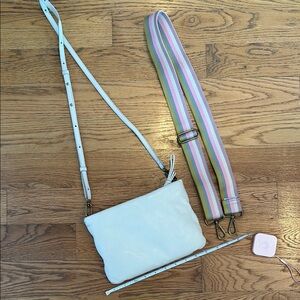Madewell Ivory Leather Crossbody Bag